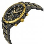 Seiko SNAA30 Core Two-Tone TiCN-Plated Steel Black Dial Men's Chronograph Watch