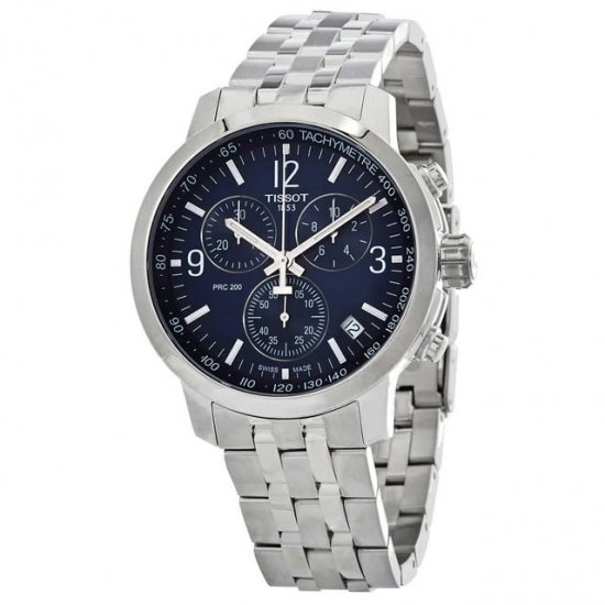 Tissot PRC 200 Chronograph Quartz Blue Dial Men\'s Watch T114.417.11.047.00