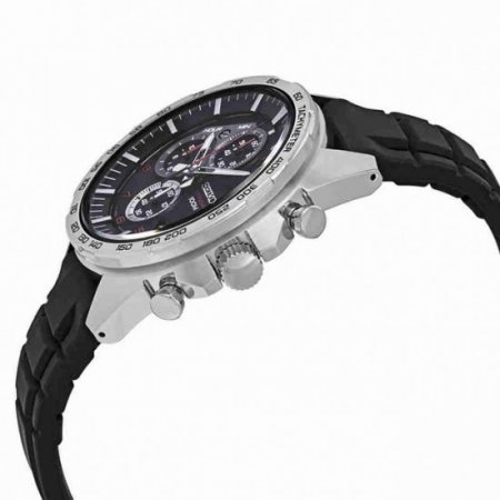 Seiko Chronograph Black Dial Black Rubber Men's Watch SSB325P1