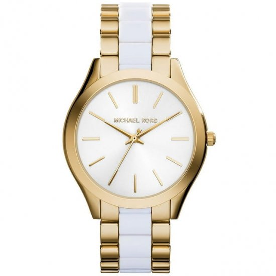 Women\'s Slim Runway MK4295 Gold Stainless-Steel Quartz Fashion Watch