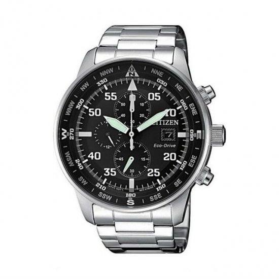 Men\'s Citizen Eco-Drive Aviator Pilot Style Chronograph Watch CA0690-88E