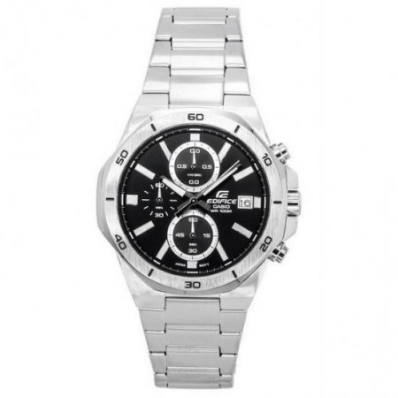 Casio Edifice Classic Standard Chronograph Analog Black Dial Quartz EFV-640D-1A 100M Men's Watch