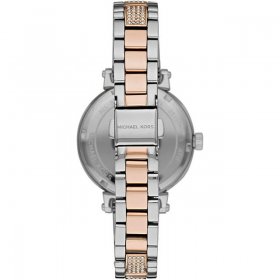 Michael Kors Women's Sofie Quartz Watch with Stainless-Steel-Plated Strap, Two Tone/White, 14