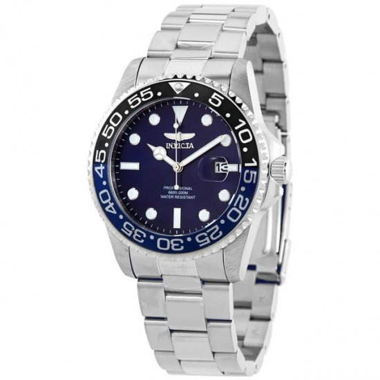 Invicta Pro Diver Quartz Blue Dial Batman Bezel Men\'s Watch 33253