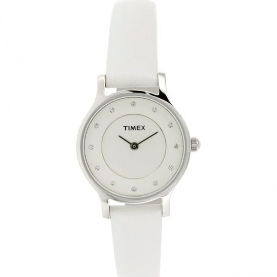 Women\'s T2P315 White Leather Analog Quartz Fashion Watch