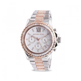 Michael Kors Everest Chronograph Quartz White Dial Two-tone Ladies Watch MK6975