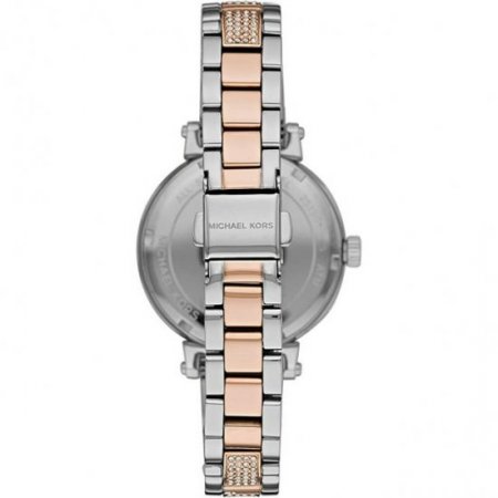 Michael Kors Women's Sofie Quartz Watch with Stainless-Steel-Plated Strap, Two Tone/White, 14