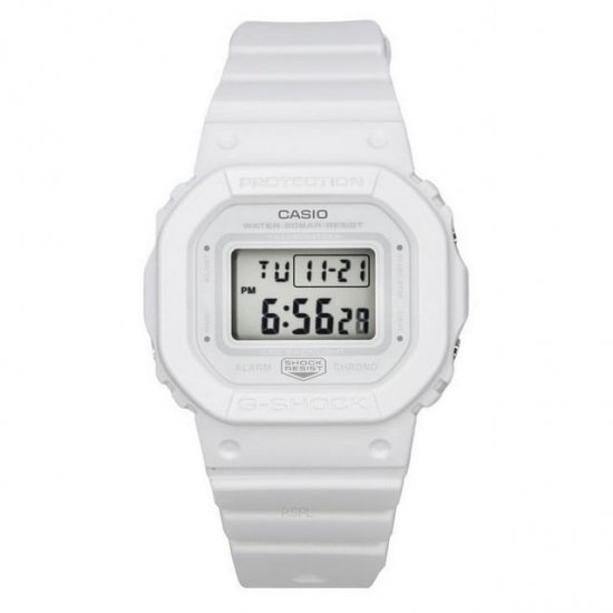 Casio G-Shock Digital White Resin Strap White Dial Quartz GMD-S5600BA-7 200M Women\'s Watch