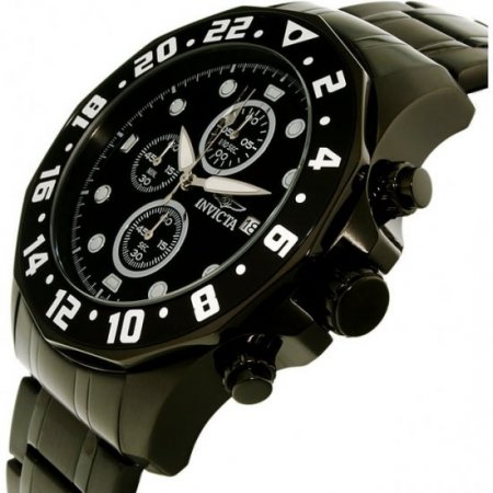 Invicta 15945 Men's Specialty Quartz Chronograph Black Dial Black IP Stainless Steel Watch