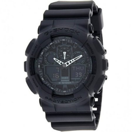 Casio Men's G-Shock Black Dial Watch - GA100-1A1