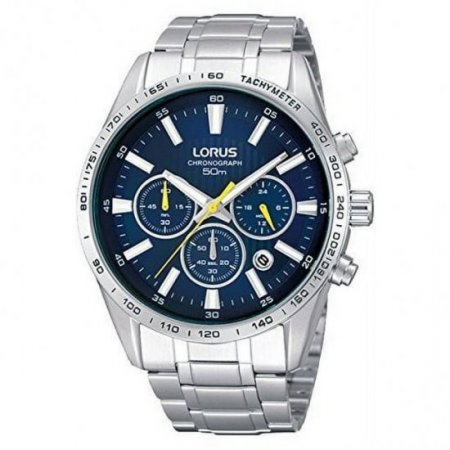 LORUS RT321CX-9,Men's Chronograph,Stainless Steel case & Bracelet,Blue Dial,50m WR,With Box,RT321CX9