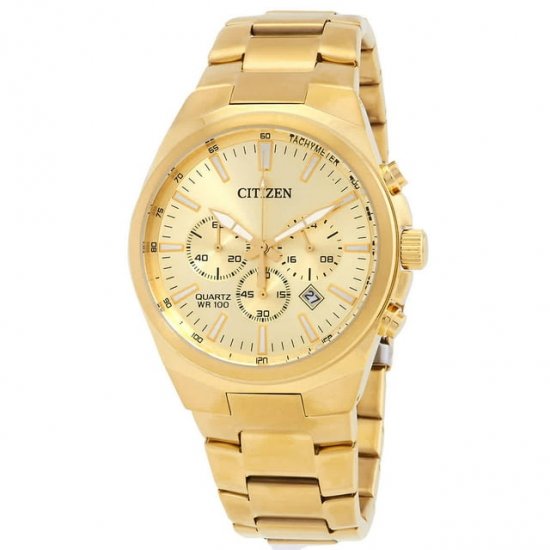 Citizen Chronograph Quartz Gold Dial Men\'s Watch AN8172-53P