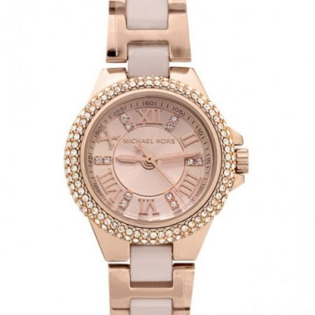 Women's Rose Gold Petite Camille Glitz Watch MK4292