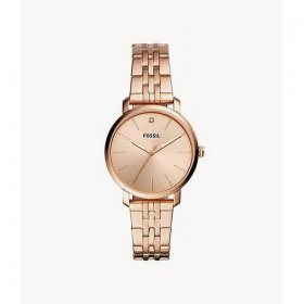 Fossil BQ3567 Lexie Luther Three-Hand Rose Gold-Tone Stainless Steel Watch