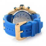 Invicta Men's SPEEDWAY Gold-Tone Silicone Band Steel Case Quartz Blue Dial Analog Watch 25941