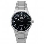 Casio Standard Analog Stainless Steel Black Dial Solar Powered MTP-RS105D-1B Men's Watch