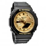 Casio G-Shock Analog Digital Black And Gold Color Resin Strap Quartz GA-2100GB-1A 200M Men's Watch