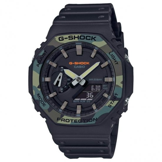 Men\'s Casio G-Shock Analog-Digital Octagon Camo Bezel Watch GA2100SU-1A