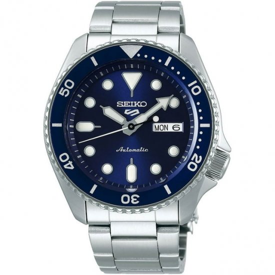 Seiko SRPD51K1 Men\'s 5 Sports Blue Dial Silver SS Bracelet Watch