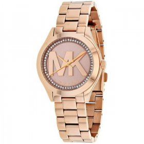 Michael Kors Women's Mini Slim Runway Rose Gold-Tone Watch, MK3549