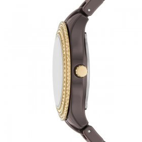 Stella Three-Hand Date Brown Ceramic Watch