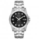 Bulova Men's Diamond Accent Watch and ID Bracelet Box Set 96K106