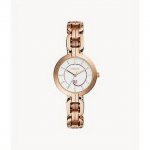 Fossil BQ3857 Kerrigan Three-Hand Rose Gold-Tone Stainless Steel Watch