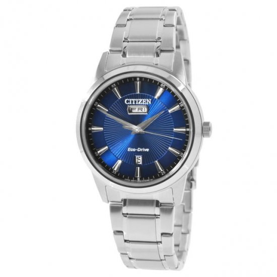 Citizen AW0100-86L Men\'s Eco-Drive Blue Dial Steel Bracelet Watch