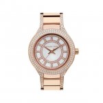 New Michael Kors Kerry 33mm Steel Mother of Pearl Dial Lady Quartz Watch MK3443