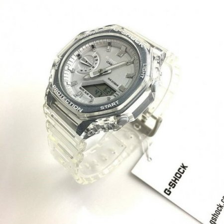 Women's Casio G-SHOCK Transparent White Watch GMAS2100SK-7A