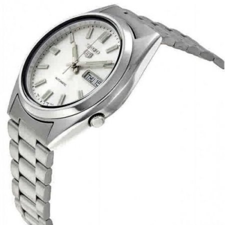 Seiko Men's SNXS73 5 Automatic White Dial Stainless-Steel Bracelet Watch