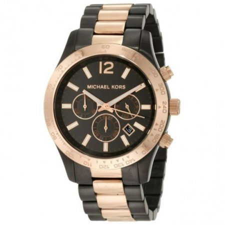 Michael Kors Men's MK8189 Runway Gunmetal Dial Two Tone Stainless Steel Bracelet Chronograph Watch