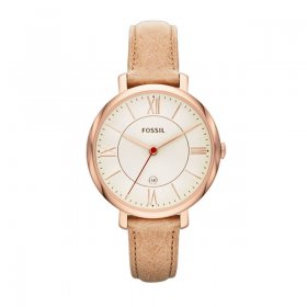 Fossil Women's Jacqueline Three-Hand Tan Leather Band Watch (Style: ES3487)