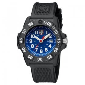 Luminox Men's 45mm Black Carbon Fiber Band Case Quartz Blue Dial Analog Watch 3503