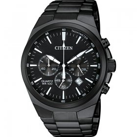 Citizen Men's Quartz Black Stainless Steel Chronograph Watch - AN8175-55E