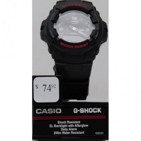 G-Shock Ana-Digi G100-1B Ana-Digi Classic Wristwatch