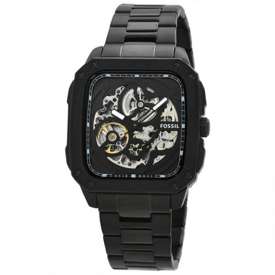 Fossil Inscription Automatic Black Dial Men\'s Watch ME3203