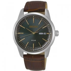 Seiko Dark Green Sunray Dial Solar Powered Men's Watch SNE529