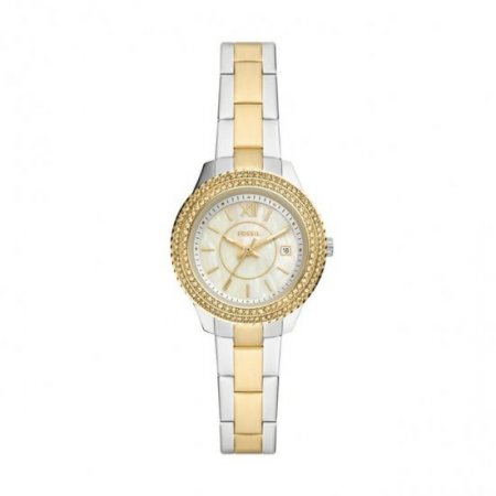 Fossil Women's Stella Three-Hand Date Two-Tone Stainless Steel Watch