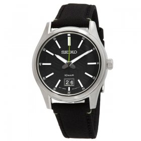 Seiko Big Date Quartz Black Dial Men's Watch SUR517P1