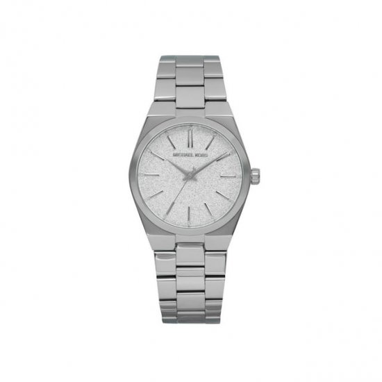 New Michael Kors Channing 35mm Steel Silver Dial Ladies Quartz Watch MK6626