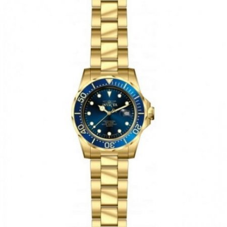 Invicta Men's 17058 Pro Diver Analog Blue Dial Swiss Quartz Gold Watch