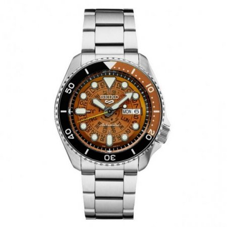 Seiko 5 Sports Sonar Brown Dial Steel Watch SRPJ47