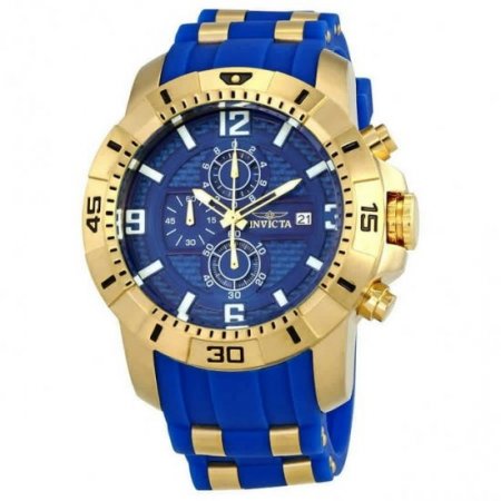 Invicta Pro Diver Chronograph Blue Glass Fiber Dial Men's Watch 24966