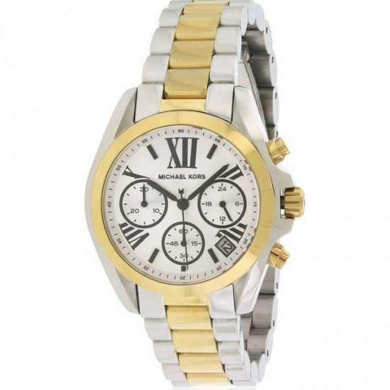 Michael Kors Women\'s Mini Bradshaw Two-Tone Chronograph Watch MK5912