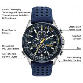 Citizen Eco Drive Blue Angels World Chronograph Men's Watch AT8020-03L