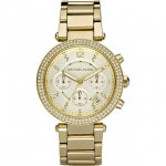 Michael Kors Women's Parker Chronograph Gold-Tone Stainless Steel Watch MK5354