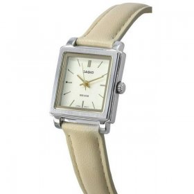 Casio Standard Analog Leather Strap Beige Dial Quartz LTP-E176L-5A Women's Watch