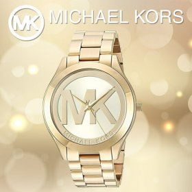 Michael Kors Women's Slim Runway Gold Dial Watch MK3739