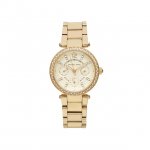 New with defects Michael Kors Mini Parker Champagne Dial Steel Watch MK6056